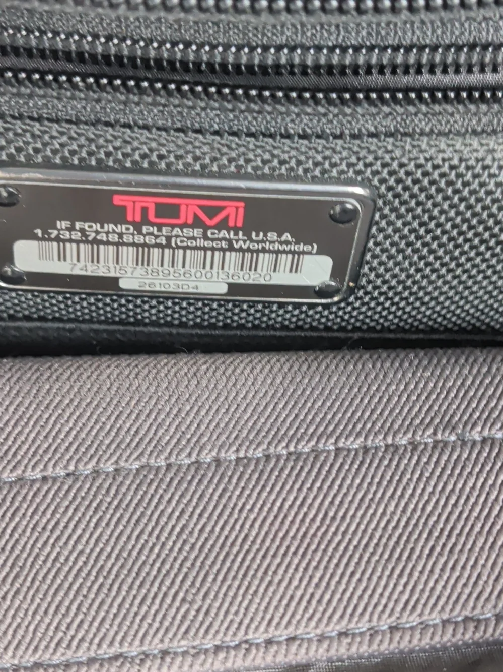 Tumi Black Men's Laptop Briefcase with Front Zip Pockets